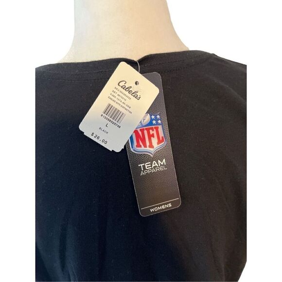 NWT NFL Eagles black v-neck T - L - Picture 5 of 9